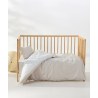 Σετ Σεντόνια Φανελένια Λίκνου 2 Τεμαχίων Kentia Mary 26 Beige-White 70x120