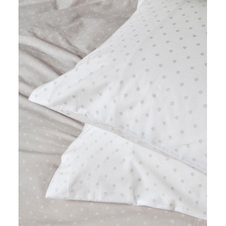 Σετ Μαξιλαροθήκες 2 Τεμαχίων Kentia Mary 26A White-Beige 50X70