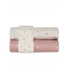 Σετ Παιδικά Σεντόνια Μονά 3 Τεμαχίων Kentia Matera 18 White-Dusty Pink- Veraman- Golden 160x245