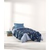 Παιδική Κουβέρτα Fleece Μονή Kentia Milky Dark Blue-White-Ciel-Green 160x220
