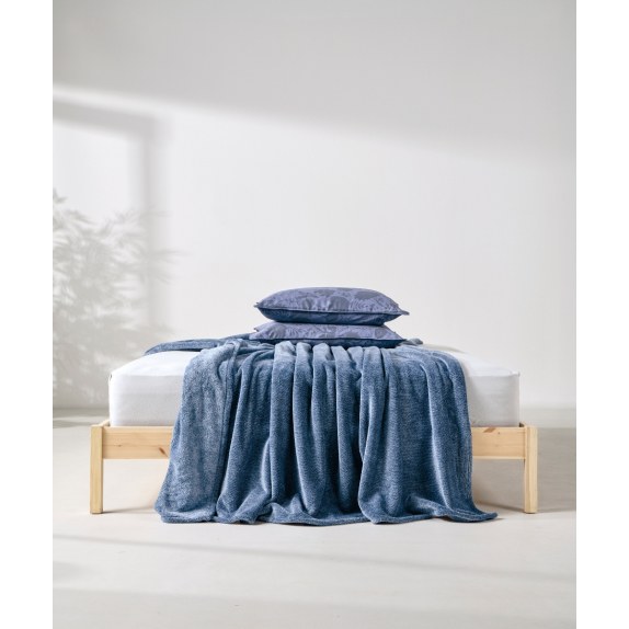 Κουβέρτα Fleece Υπέρδιπλη Kentia Monica 01 Blue 220x240