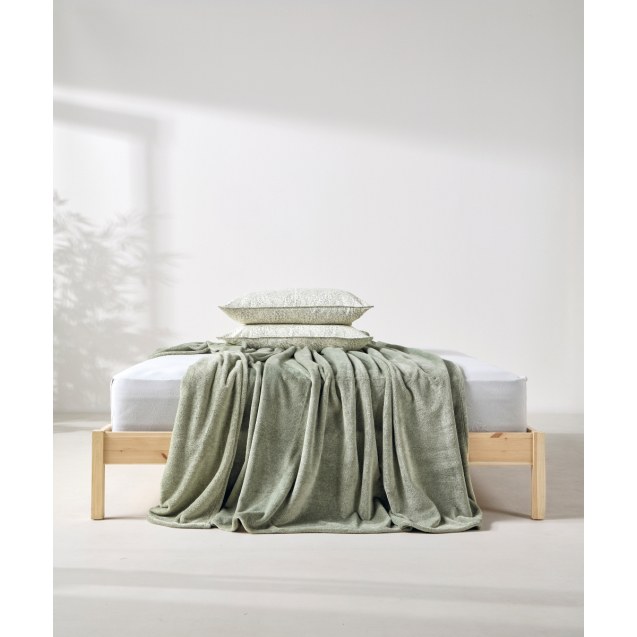 Κουβέρτα Fleece Ημίδιπλη Kentia Monica 02 Green...