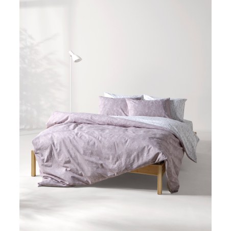 Σετ Σεντόνια Υπέρδιπλα 4 Τεμαχίων Kentia Nebula Dusty Pink-White 240x270