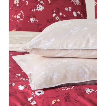 Σετ Μαξιλαροθήκες 2 Τεμαχίων Kentia Ofilia A Red- Beige- White 50X70