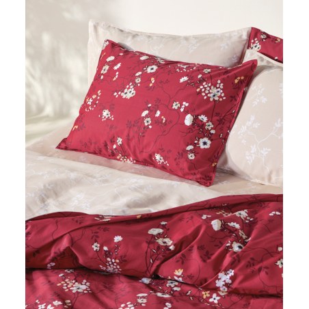 Σετ Μαξιλαροθήκες 2 Τεμαχίων Kentia Ofilia Red- Beige- White 50X70