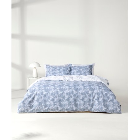 Σετ Παπλωματοθήκη Υπέρδιπλη 3 Τεμαχίων Kentia Opalite 33 Blue Raf-White 225x245