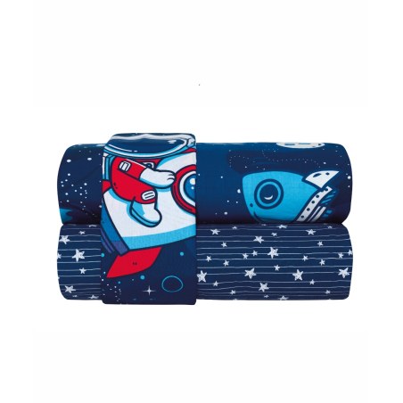 Σετ Παιδικά Σεντόνια Μονά 3 Τεμαχίων Kentia Pluton Blue- Ciel- Orange- Red- White 160x270