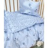 Σετ Σεντόνια Λίκνου 2 Τεμαχίων Kentia Prova Ciel-Grey-White-Black 70x120