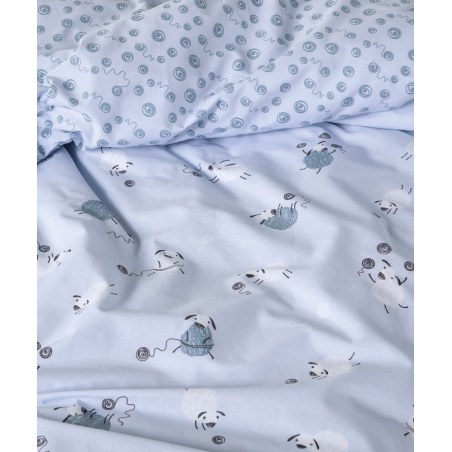 Σετ Παιδικά Σεντόνια Μονά 3 Τεμαχίων Kentia Prova Ciel-Grey-White-Black 160x245