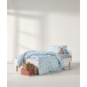 Σετ Παιδικά Σεντόνια Μονά 3 Τεμαχίων Kentia Roomy Veraman-Blue-White-Yellow 160x245
