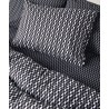 Σετ Παπλωματοθήκη Μονή 2 Τεμαχίων Kentia Satouma Black-Anthracite-White 165x245