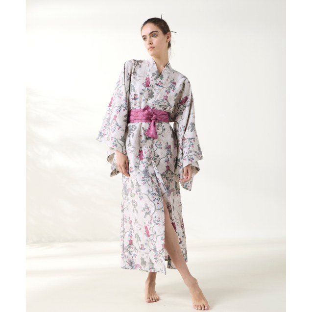 Κιμονό Kentia Ugetsu 15 Beige-Green-Blue-Old Rose