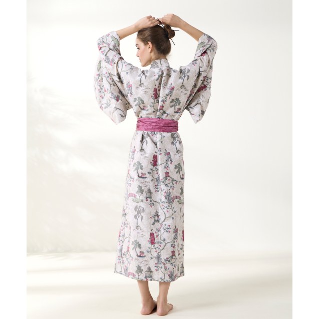 Κιμονό Kentia Ugetsu 15 Beige-Green-Blue-Old Rose