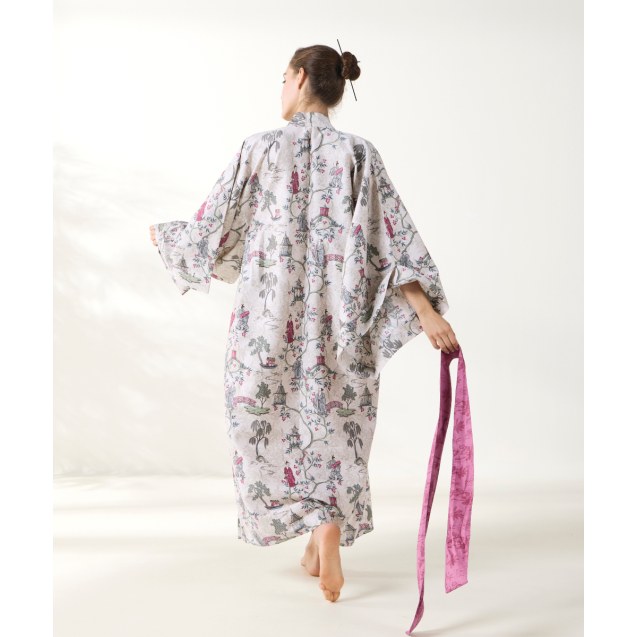 Κιμονό Kentia Ugetsu 15 Beige-Green-Blue-Old Rose