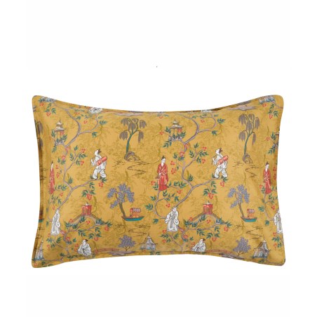 Σετ Μαξιλαροθήκες 2 Τεμαχίων Kentia Ugetsu 41 Mustard-Grey-Green-Red-White 50X70