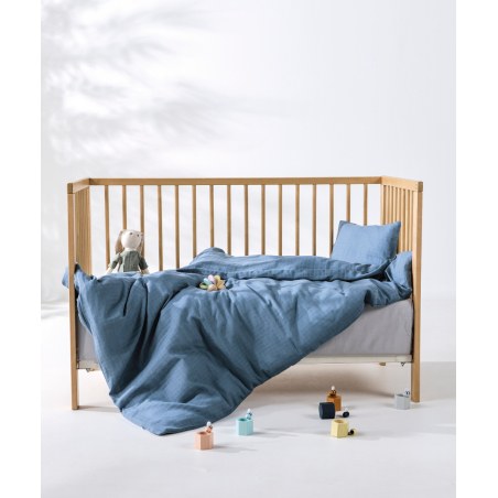 Σετ Παπλωματοθήκη Κούνιας 2 Τεμαχίων Kentia Yn 26 Blue 100x140
