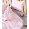 Σετ Παπλωματοθήκη Κούνιας 2 Τεμαχίων Kentia Yn 26 Pink-White 100x140
