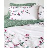 Σετ Σεντόνια Μονά 3 Τεμαχίων Kentia Zanet White-Green-Raspberry-Red 160x270
