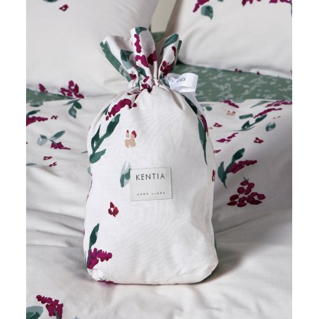 Σετ Σεντόνια Μονά 3 Τεμαχίων Kentia Zanet White-Green-Raspberry-Red 160x270