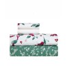 Σετ Σεντόνια Μονά 3 Τεμαχίων Kentia Zanet White-Green-Raspberry-Red 160x270