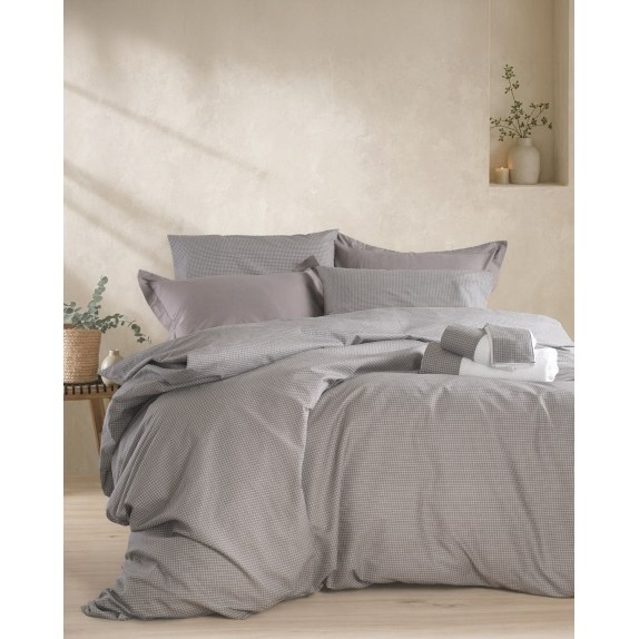 Σετ Σεντόνια King Size 4 Τεμαχίων Rythmos Imperial Γκρι...