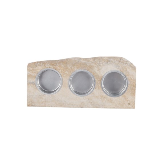 Estia Ξυλινο Κηροπηγιο Για Ρεσω 3 Θεσεων Fibra 19X9X2,5Cm