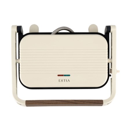Estia Τοστιερα Pure Cream 2 Θεσεων 1300W Με Αντικολλητικες Πλακες Κρεμ