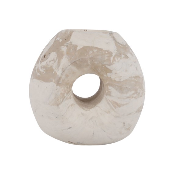 Estia Τσιμεντενιο Κηροπηγιο Petra Κρεμ 10,5X8,5X10Cm