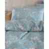 Σετ Σεντόνια King Size 4 Τεμαχίων Rythmos Camelia Γαλαζιο Γαλαζιο 270x290