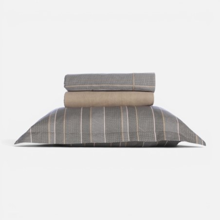 Σετ Σεντόνια King Size 4 Τεμαχίων Nef-Nef Draft Olive/Grey 270x280