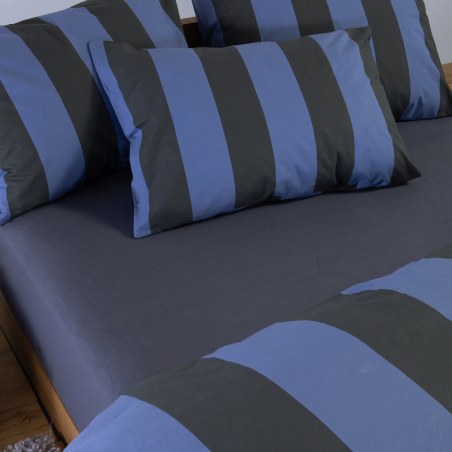 Σετ Παπλωματοθήκη Μονή 2 Τεμαχίων Nef-Nef Casual Vertia Blue/Black 170x240