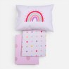 Σετ Σεντόνια Κούνιας 3 Τεμαχίων Nef-Nef Baby Dots Ecru/Pink 120x170