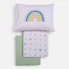 Σετ Σεντόνια Κούνιας 3 Τεμαχίων Nef-Nef Baby Dots Ecru/Green 120x170