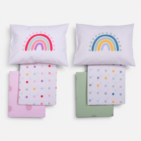 Σετ Σεντόνια Κούνιας 3 Τεμαχίων Nef-Nef Baby Dots Ecru/Green 120x170