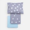 Σετ Σεντόνια Κούνιας 3 Τεμαχίων Nef-Nef Elephants 26 Grey 120x170