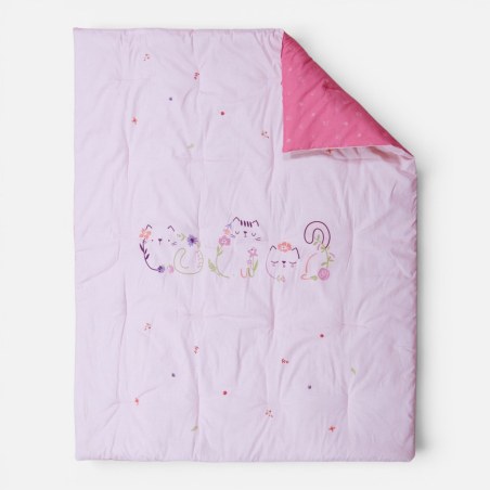 Βρεφικό Πάπλωμα Nef-Nef Cats Are Perfect Pink 110x140