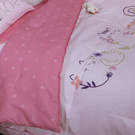 Βρεφικό Πάπλωμα Nef-Nef Cats Are Perfect Pink 110x140