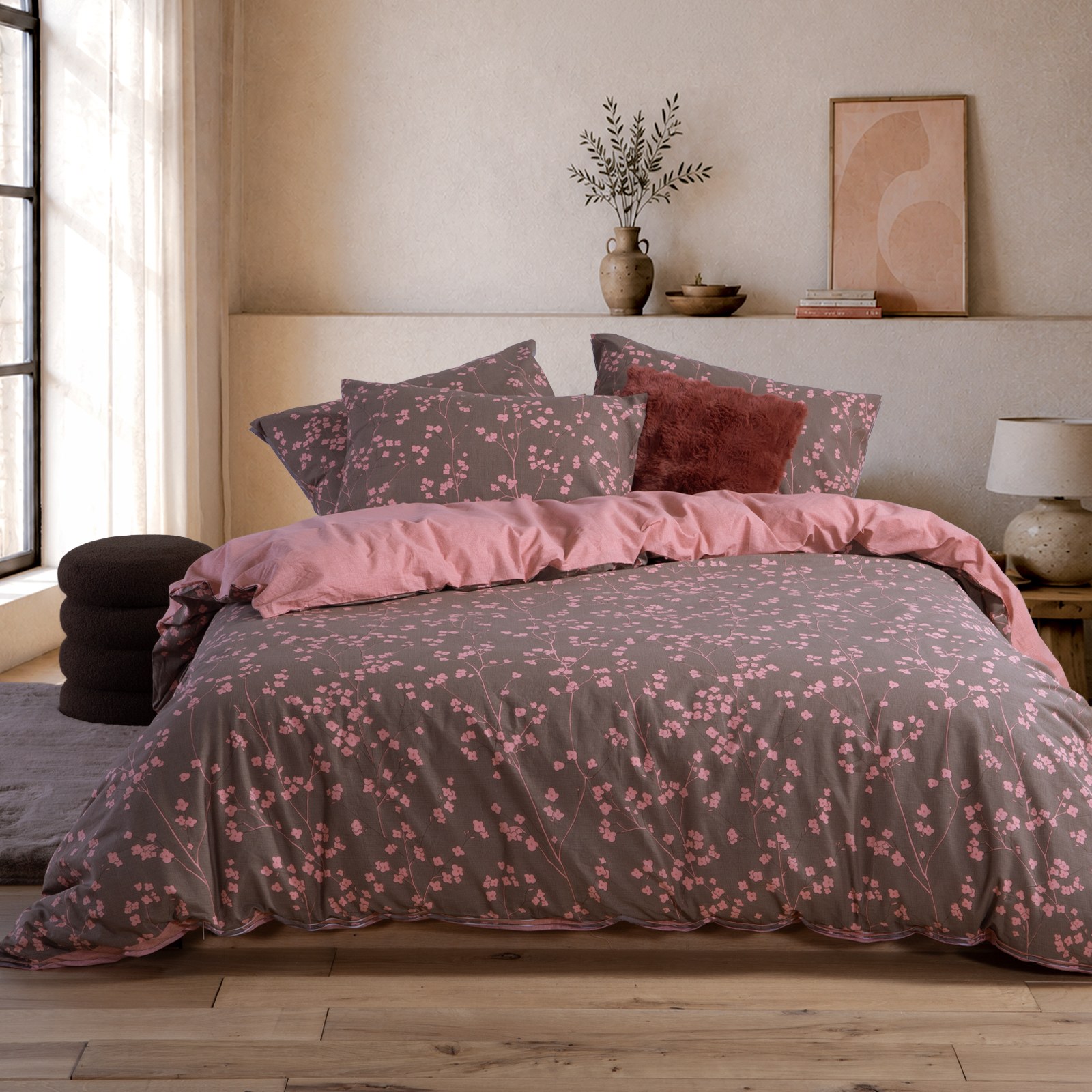 Nef - Nef - ΣΗΜΑΝΤΙΚΟ: Σε περίπτωση διαφοράς τιμής από το κατάστημα ισχύει παντα και μόνο η τιμή του καταστήματος Σετ Σεντόνια Μονά 3 Τεμαχίων Nef-Nef Harmony Bordo 170x
