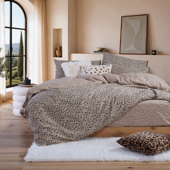 Σετ Σεντόνια Διπλά 4 Τεμαχίων Nef-Nef Wild Beige 200x270