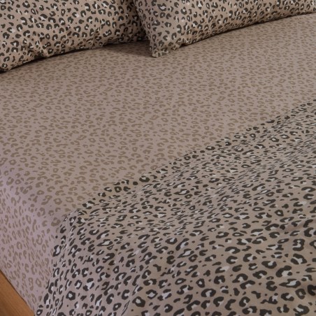 Σετ Σεντόνια Υπέρδιπλα 4 Τεμαχίων Nef-Nef Wild Beige 240x270