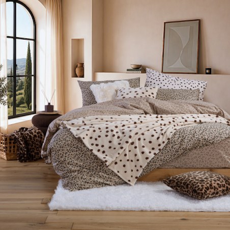 Σετ Παπλωματοθήκη Μονή 2 Τεμαχίων Nef-Nef Wild Beige 170x240