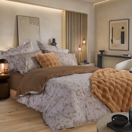Σετ Παπλωματοθήκη Υπέρδιπλη 3 Τεμαχίων Nef-Nef Miran Beige 240x230