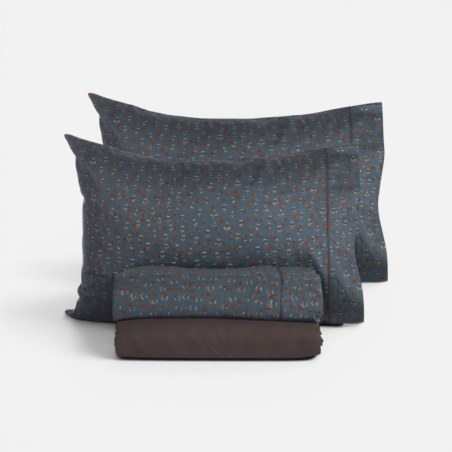 Σετ Σεντόνια Υπέρδιπλα 4 Τεμαχίων Nef-Nef Jeniffer Petrol Blue 240x270
