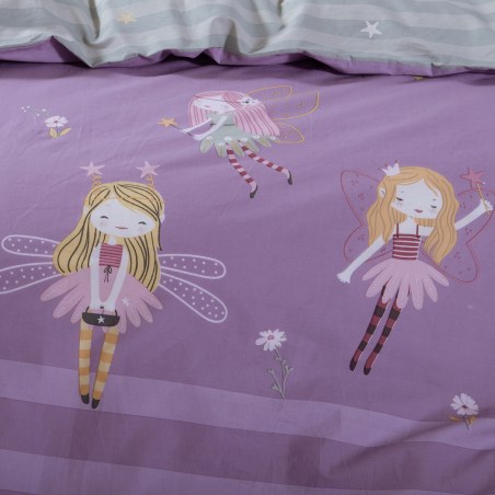 Σετ Παιδικά Σεντόνια Μονά 3 Τεμαχίων Nef-Nef Fairy Tale Purple 170x260