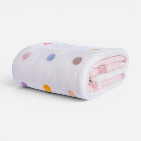 Κουβέρτα Βελουτέ Αγκαλιάς Nef-Nef Bady Dots Pink Pink 75x100