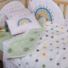 Κουβέρτα Βελουτέ Αγκαλιάς Nef-Nef Baby Dots Green Green 75x100