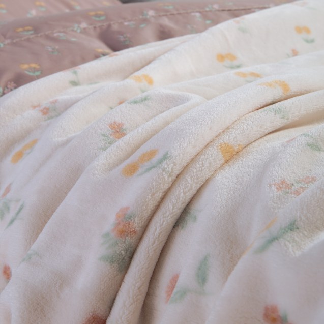 Κουβέρτα Fleece Μονή Nef-Nef Violan Ecru 160x220
