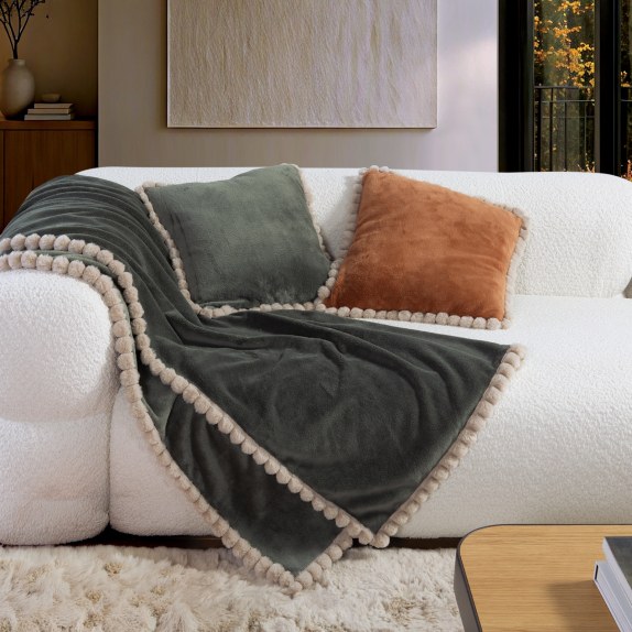 Κουβέρτα Καναπέ Nef-Nef Pompozia Green 130x180