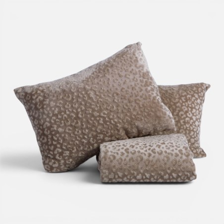 Σετ Παπλωματοθήκη Fleece Μονή 2 Τεμαχίων Nef-Nef Wilden Ecru 160x220