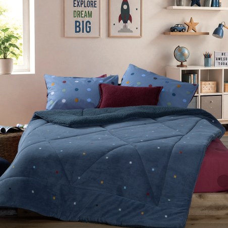 Παιδικό Κουβερτοπάπλωμα Μονό Nef-Nef Dots Blue 160x220